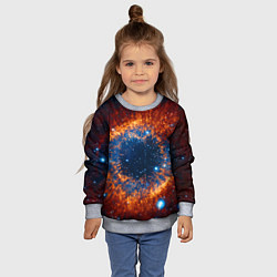 Свитшот детский Космическое галактическое око, цвет: 3D-меланж — фото 2