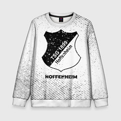 Свитшот детский Hoffenheim с потертостями на светлом фоне, цвет: 3D-белый