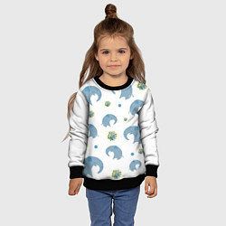 Свитшот детский Слоник с одуванчиком, цвет: 3D-черный — фото 2