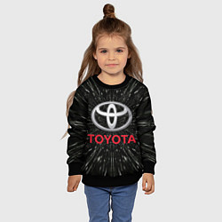 Свитшот детский Тойота, эмблема, автомобильная тема, цвет: 3D-черный — фото 2