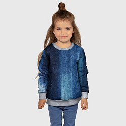 Свитшот детский Синие блёстки во тьме, цвет: 3D-меланж — фото 2
