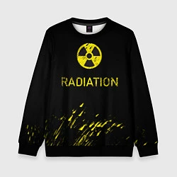 Свитшот детский Radiation - радиационная опасность, цвет: 3D-черный