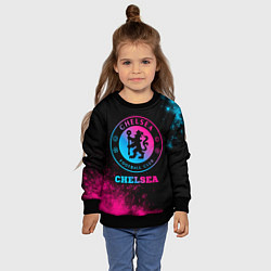 Свитшот детский Chelsea - neon gradient, цвет: 3D-черный — фото 2