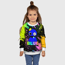 Свитшот детский Rainbow Friends - Blue, цвет: 3D-белый — фото 2