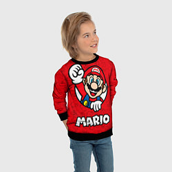 Свитшот детский Луиджи и Марио, цвет: 3D-черный — фото 2