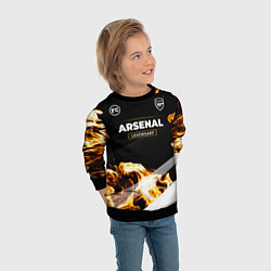 Свитшот детский Arsenal legendary sport fire, цвет: 3D-черный — фото 2