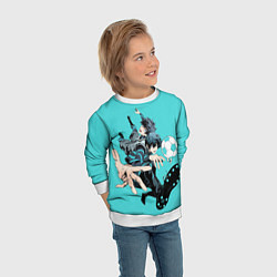 Свитшот детский Синяя тюрьма блю лок, цвет: 3D-белый — фото 2