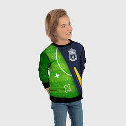 Свитшот детский Liverpool football field, цвет: 3D-черный — фото 2