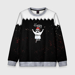 Детский свитшот Новогодний призрак в красной шапке