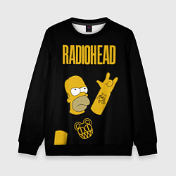Детский свитшот Radiohead Гомер Симпсон рокер