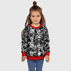 Свитшот детский JDM Pattern, цвет: 3D-красный — фото 2