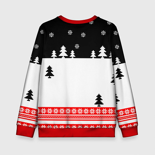 Детский свитшот Merry christmas - Санта Клаус / 3D-Красный – фото 2