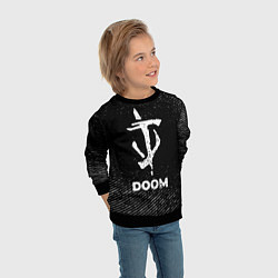 Свитшот детский Doom с потертостями на темном фоне, цвет: 3D-черный — фото 2