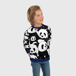 Свитшот детский С пандами паттерн, цвет: 3D-синий — фото 2