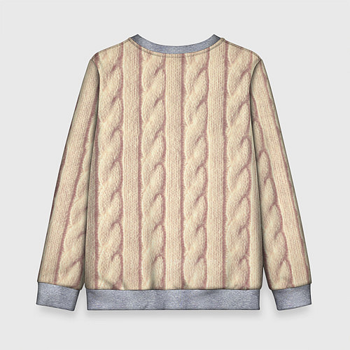 Детский свитшот Светлый вязаный свитер / 3D-Меланж – фото 2