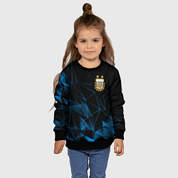 Свитшот детский Сборная Аргентины линии, цвет: 3D-черный — фото 2
