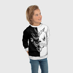 Свитшот детский Drain Face ZXC, цвет: 3D-белый — фото 2