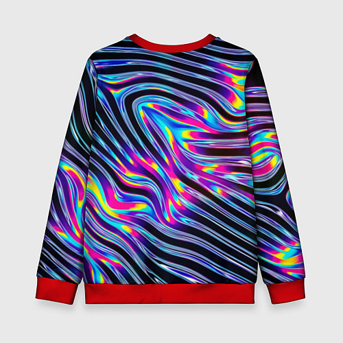 Детский свитшот Голографические полосы / 3D-Красный – фото 2