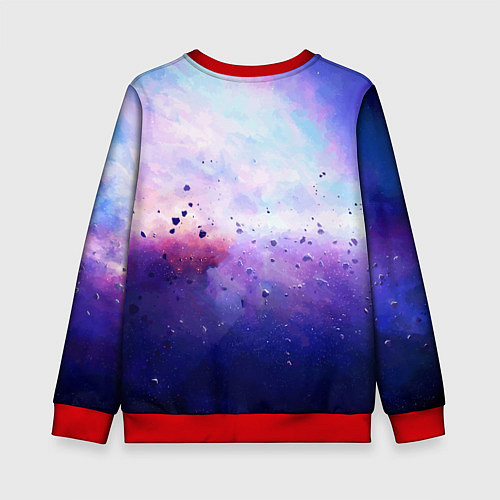 Детский свитшот Космонавт в безвоздушном пространстве / 3D-Красный – фото 2