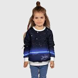 Свитшот детский Земной горизонт, цвет: 3D-белый — фото 2