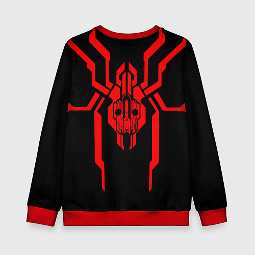Детский свитшот Кибер паук с черепом / 3D-Красный – фото 2