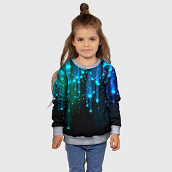 Свитшот детский Space - starfall, цвет: 3D-меланж — фото 2