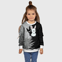 Свитшот детский Теневой зайка, цвет: 3D-белый — фото 2