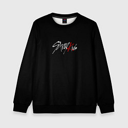 Свитшот детский Stray Kids white logo, цвет: 3D-черный