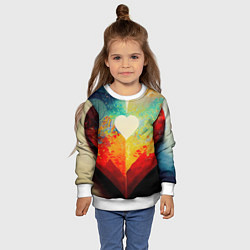 Свитшот детский Your heart, цвет: 3D-белый — фото 2