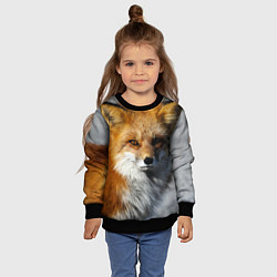 Свитшот детский Лиc, цвет: 3D-черный — фото 2