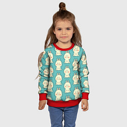 Свитшот детский Вырежи зайчат, цвет: 3D-красный — фото 2