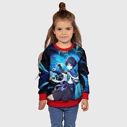 Свитшот детский Странник: Genshin impact, цвет: 3D-красный — фото 2