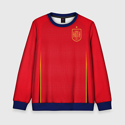 Свитшот детский Форма сборной Испании ЧМ 2022, цвет: 3D-синий