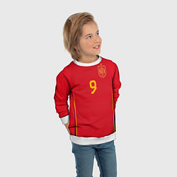 Свитшот детский Гави ЧМ 2022 сборная Испании, цвет: 3D-белый — фото 2