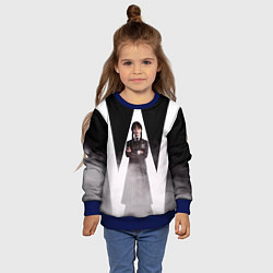 Свитшот детский W wednesday addams, цвет: 3D-синий — фото 2