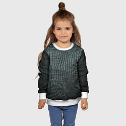 Свитшот детский Кожа крокодила - fashion, цвет: 3D-белый — фото 2