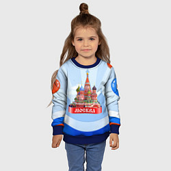 Свитшот детский Кремль Москва, цвет: 3D-синий — фото 2