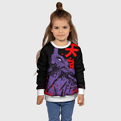 Свитшот детский Евангелион - eva berserk, цвет: 3D-белый — фото 2