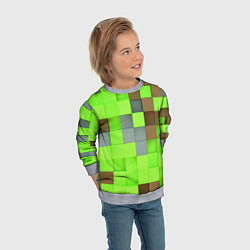 Свитшот детский Артем майнкрафт, цвет: 3D-меланж — фото 2