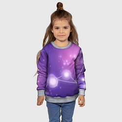 Свитшот детский ДНК на фиолетовом фоне, цвет: 3D-меланж — фото 2