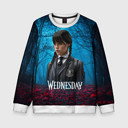 Детский свитшот Wednesday таинственный лес
