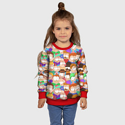 Свитшот детский Разные прикольные люди, цвет: 3D-красный — фото 2