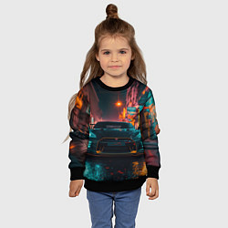 Свитшот детский GTR в ночном городе, цвет: 3D-черный — фото 2