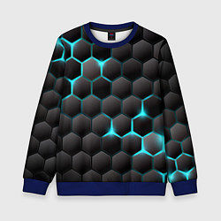 Свитшот детский Броня из стали, цвет: 3D-синий