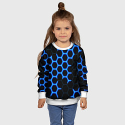 Свитшот детский Неоновая броня земля воздух, цвет: 3D-белый — фото 2