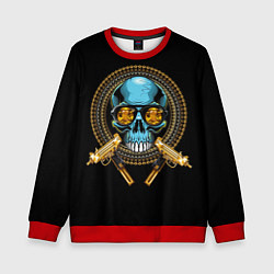 Детский свитшот Череп с двумя узи