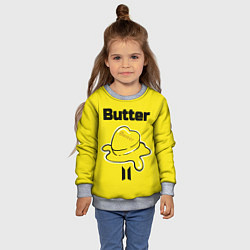 Свитшот детский BTS butter, цвет: 3D-меланж — фото 2