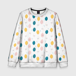 Детский свитшот Узор из воздушных шариков и котов