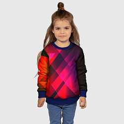 Свитшот детский Кубические грани абстракции, цвет: 3D-синий — фото 2