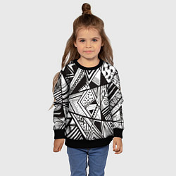 Свитшот детский Геометрический орнамент, цвет: 3D-черный — фото 2
